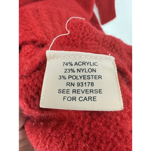 Philosophy Republic Clothing Red Fuzzy Crewneck Sweater Small Ribbed - Picture 7 of 8